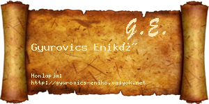 Gyurovics Enikő névjegykártya
